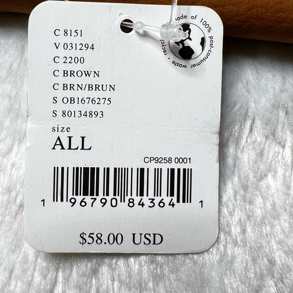 NWT Free People Distressed Vegan Zip Around Wallet in Brown - Picture 9 of 10